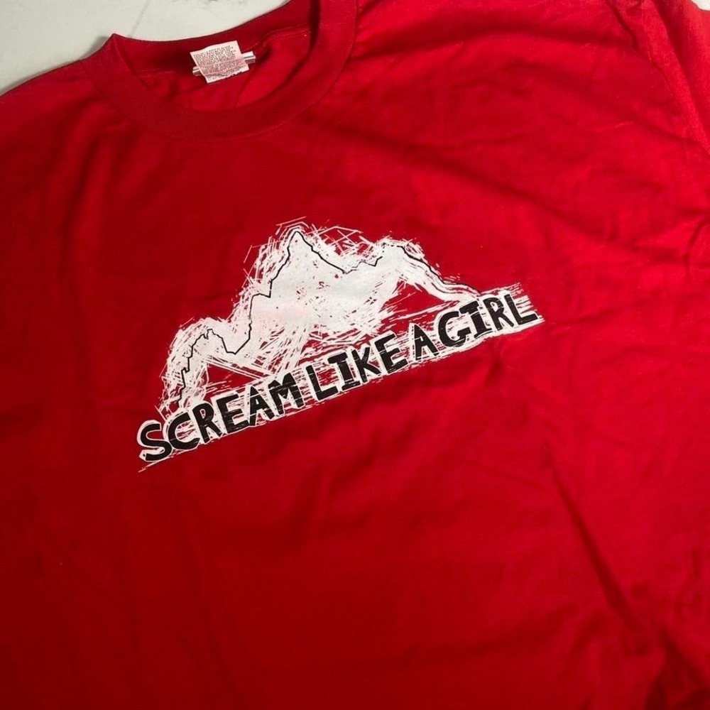 Disney Animal Kingdom Expedition Everest "Scream Like a Girl" T-Shirt Red 2XL
